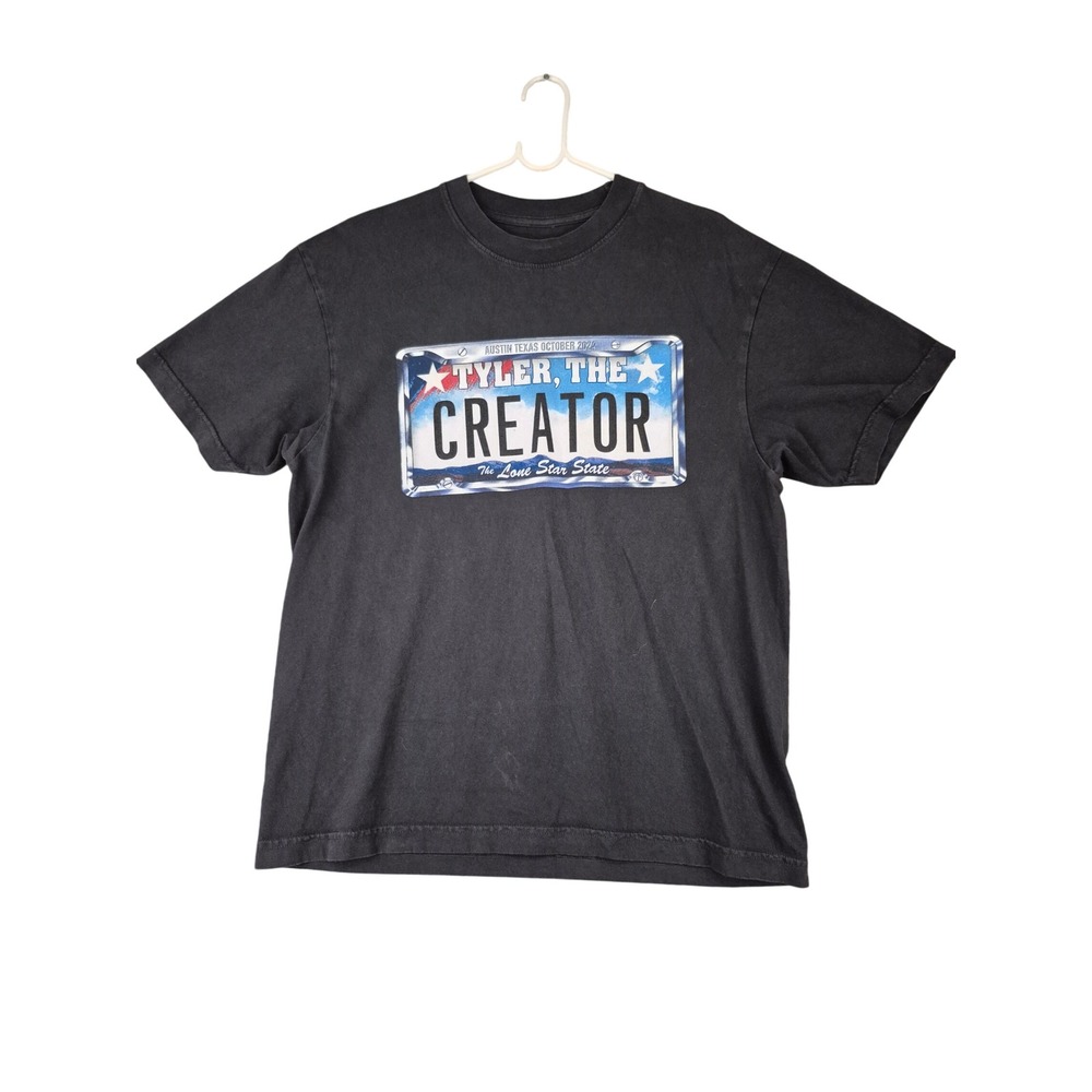 Golf Days Tyler The Creator Austin Texas License Plate T-Shirt Black Mens Medium